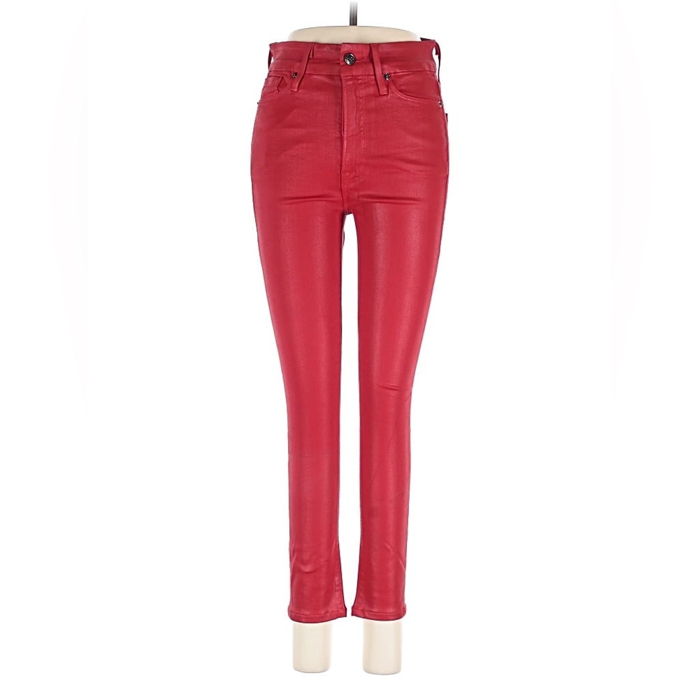 Women's Red Coated pants
